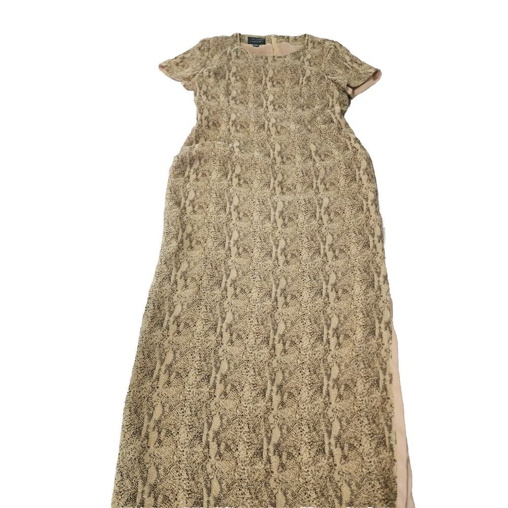 Silk 100% Animal Print by Spenser Jeremy‎ Short sleeve Lined Womens 10